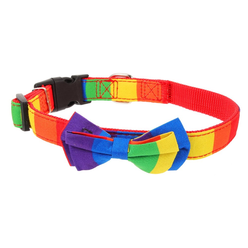 FOMIYES 5-Piece Rainbow Collars for Small Dogs and Cats