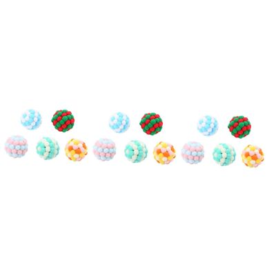 Beavorty 15-Piece Plush Cat Balls, Random Colors