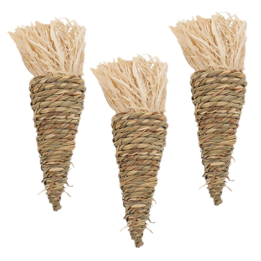 Rabbit Chew Toy for Guinea Pigs with Dental Cleaning Water Grass