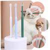 Angoily 4-Pack Pet Toothbrushes for Cats and Dogs, Manual 360° Cleaning, Non-Slip Plastic and TPE, Oral Care view 2