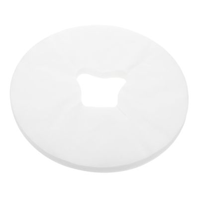 Disposable Facial Massage Pads with Hole Design, 100 White Nonwoven Pieces