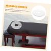 Disposable Facial Massage Pads with Hole Design, 100 White Nonwoven Pieces view 4