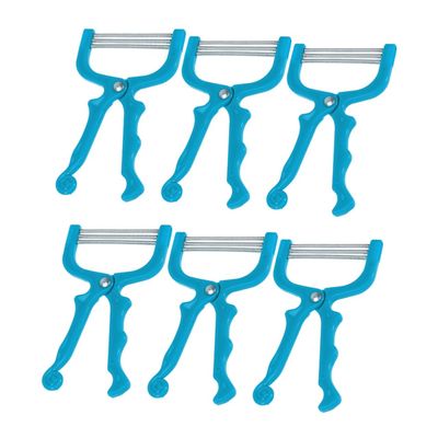 Angoily 6-Piece Manual Facial and Body Hair Remover, Effective Hair Removal Tool, Portable and Easy to Use, Suitable for All Skin Types, Blue