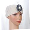 Warm White Wool-Yarn Headband, Boho Style, Ear Protection view 2