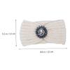 Warm White Wool-Yarn Headband, Boho Style, Ear Protection view 3