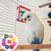 Beavorty 50-Piece 3 cm Colorful Rattan Ball Chew Toys for Parrots, Random Color view 3