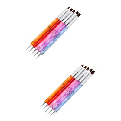 Housoutil 10-Piece Double-Ended Nail Art Pens and Brushes