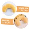 FRCOLOR Yellow U-Shaped Cat Pillow with Neck Support, Soft and Washable view 2