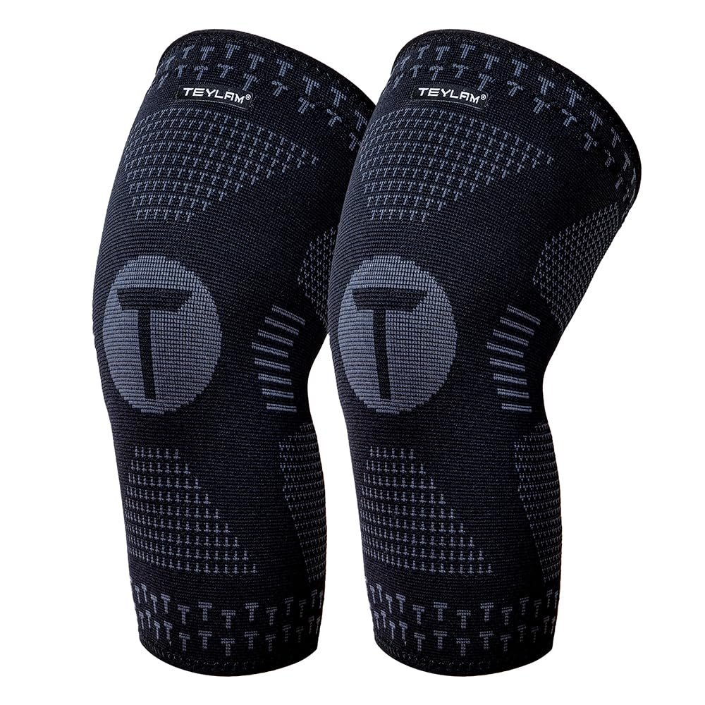 TEYLAM Knee Braces for Men and Women, Arthritis Support, 2-Pack