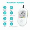 EUROPAPA Blood Glucose Meter Kit with Test Strips, Lancets and Lancing Device, mg/dL, 50 Count, White view 2