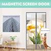 WEIEN Bltter Magnetic Insect Screen Door for Balcony Doors, No Drilling, Full-Frame Hook-and-Loop Fastener, Magnetic Curtain for Sliding Balcony Doors, 100 x 210 cm (Gray, 95 x 210 cm) view 3