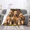 Golden Retriever Flannel Blanket for Dogs, Puppies & Pets, Soft Plush Microfiber, 101.6 x 76.2 cm view 3