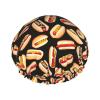 WURTON Fun Food Hot Dogs Print Shower Cap for Women view 1
