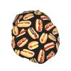 WURTON Fun Food Hot Dogs Print Shower Cap for Women view 2