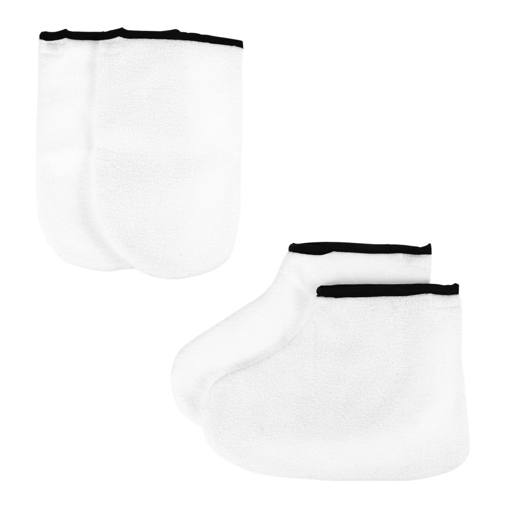 Housoutil 4-Pair Paraffin Wax Bath Hand and Foot Gloves