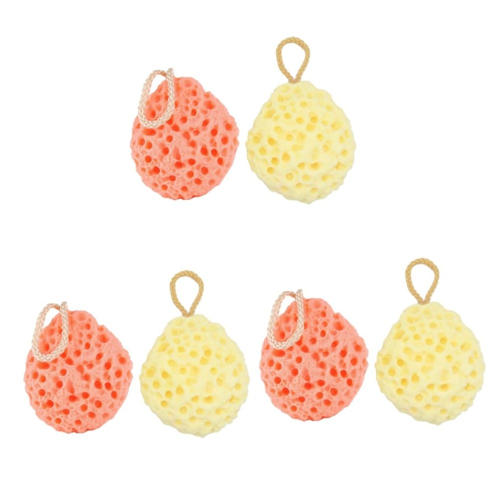 Housoutil 3 Sets Soft Bath and Shower Sponges, 2 Pieces Each