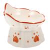 Beavorty Elevated Ceramic Cat Bowl with Neck Protection, Tip-Resistant, Cat-Ear Design view 1
