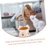 Beavorty Elevated Ceramic Cat Bowl with Neck Protection, Tip-Resistant, Cat-Ear Design view 2