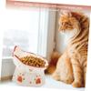 Beavorty Elevated Ceramic Cat Bowl with Neck Protection, Tip-Resistant, Cat-Ear Design view 3