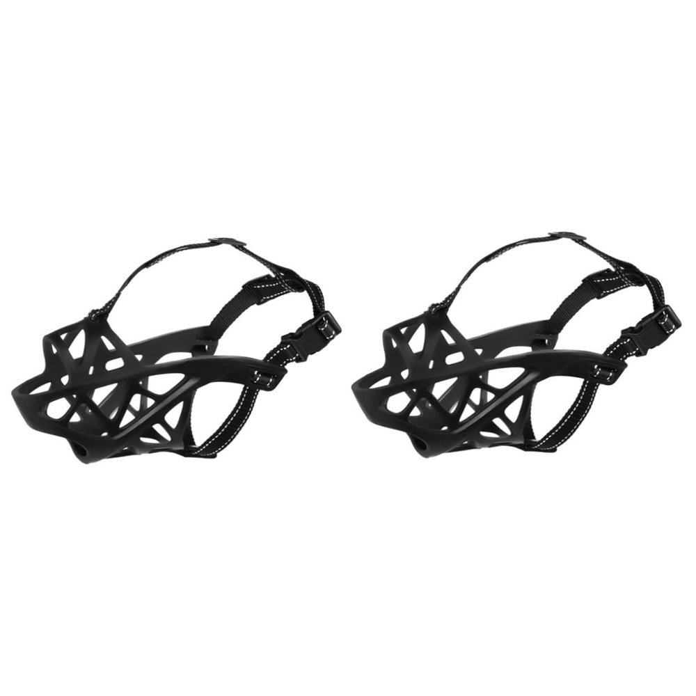 Angoily 2-Piece Adjustable Breathable Dog Muzzles for Small and Large Dogs