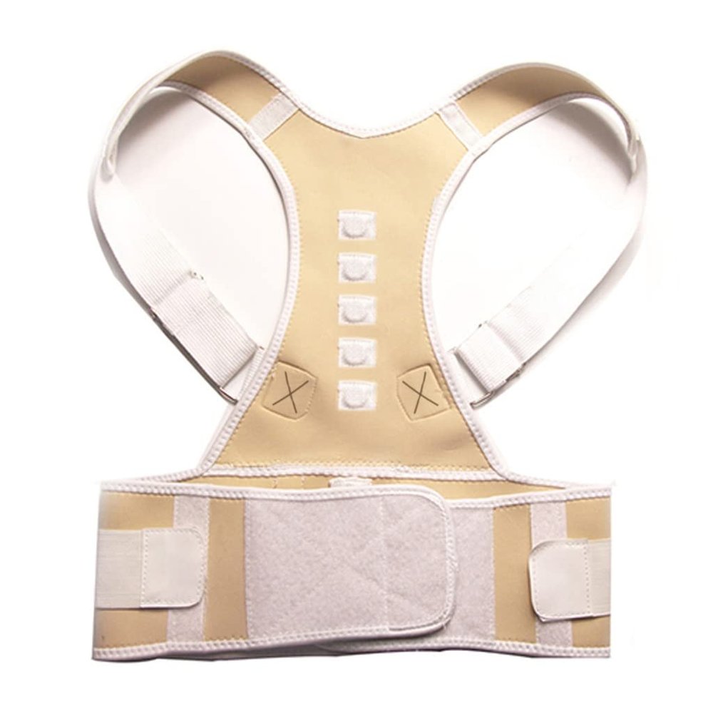 KAMNIK Posture Corrector Brace, Shoulder and Back Support Belt (Black, XL)