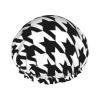 Jbyjbx Women's Black Houndstooth Shower Cap view 1