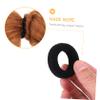 12 Thick Black Hair Ties Made of Elastic Rope for Women view 3