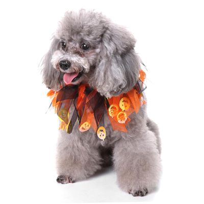 FRCOLOR Elastic Pet Collar with Colorful Pom Poms