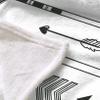 EHOMERY Baby Blanket, Soft Fleece “Son of Mom” Arrow Design, Black and White, 240 × 180 cm view 2