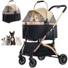 RUYICZB 3-in-1 Dog Stroller for Small Pets up to 33 lb, Foldable view 1