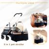 RUYICZB 3-in-1 Dog Stroller for Small Pets up to 33 lb, Foldable view 3