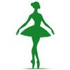 GRAZDesign Ballerina Silhouette Wall Decal for Girls' Rooms, 69 x 40 cm, Light Green view 2