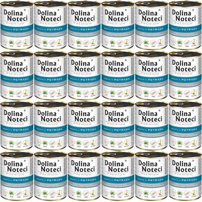 Dolina Noteci Premium Gluten-Free Wet Dog Food with Trout, 24 x 400 g Cans