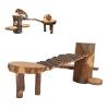 Wooden Applewood Hamster Platform Toy with Ladder view 2