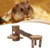 Wooden Applewood Hamster Platform Toy with Ladder view 3