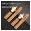 ZERAPH 19mm 20mm 21mm 22mm Genuine Leather Watch Band Compatible with Tissot T035 Lilock T063 T41, Curved End, Handmade, Butterfly Clasp view 4