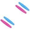 Mobestech 4-Piece Portable Toothbrush Travel Cases, Blue, Pink, and Red view 1