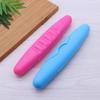 Mobestech 4-Piece Portable Toothbrush Travel Cases, Blue, Pink, and Red view 2