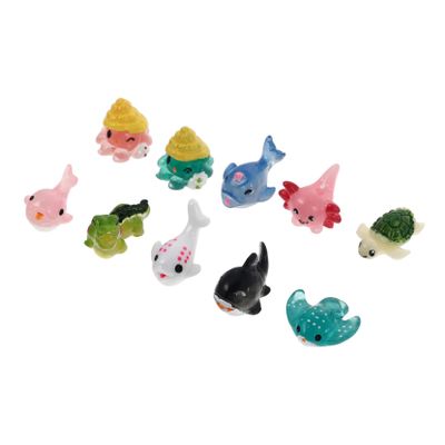 Angoily 10-Piece Aquarium Underwater Simulation Resin Sea Creature Decoration
