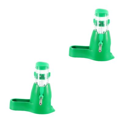 FOMIYES 2-Piece Hamster Water Bottle with Holder, Removable and Easy to Clean, for Hamsters and Guinea Pigs