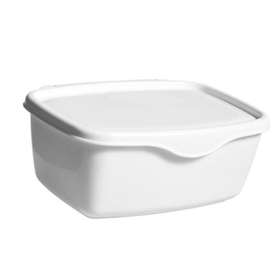 Wet Wipe Storage Box, Plastic Box with Lid, White