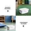 Wet Wipe Storage Box, Plastic Box with Lid, White view 3