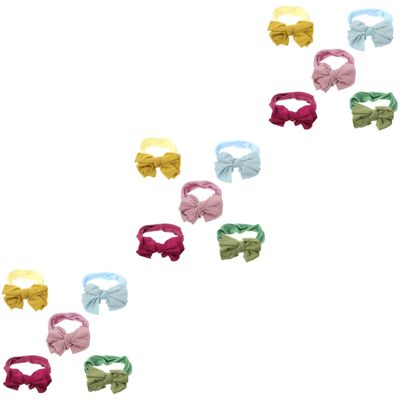 SAFIGLE 15-Piece Elastic Nylon Headbands with Bows, Soft and Comfortable for Newborns