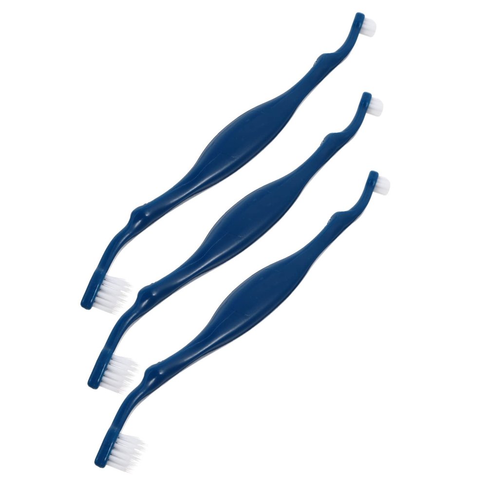 Double-Sided Dog Toothbrushes, 3-Pack, Blue