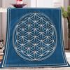 Soft Fleece Blanket 130 x 150 cm, Blue Pattern view 1