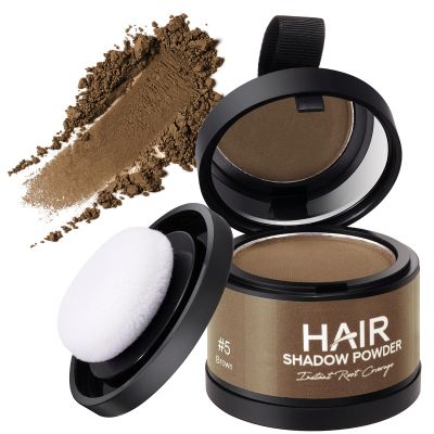 zoxpm Brown Hair Thickening Powder, 4 g Root Concealer for Women and Men, Wind- and Water-Resistant (Brown)