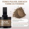 zoxpm Brown Hair Thickening Powder, 4 g Root Concealer for Women and Men, Wind- and Water-Resistant (Brown) view 2