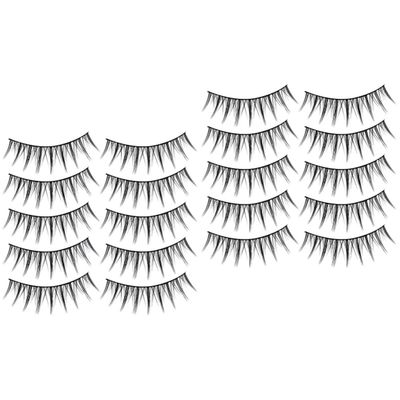 FRCOLOR 20 Pairs of Natural Reusable False Eyelashes for Women