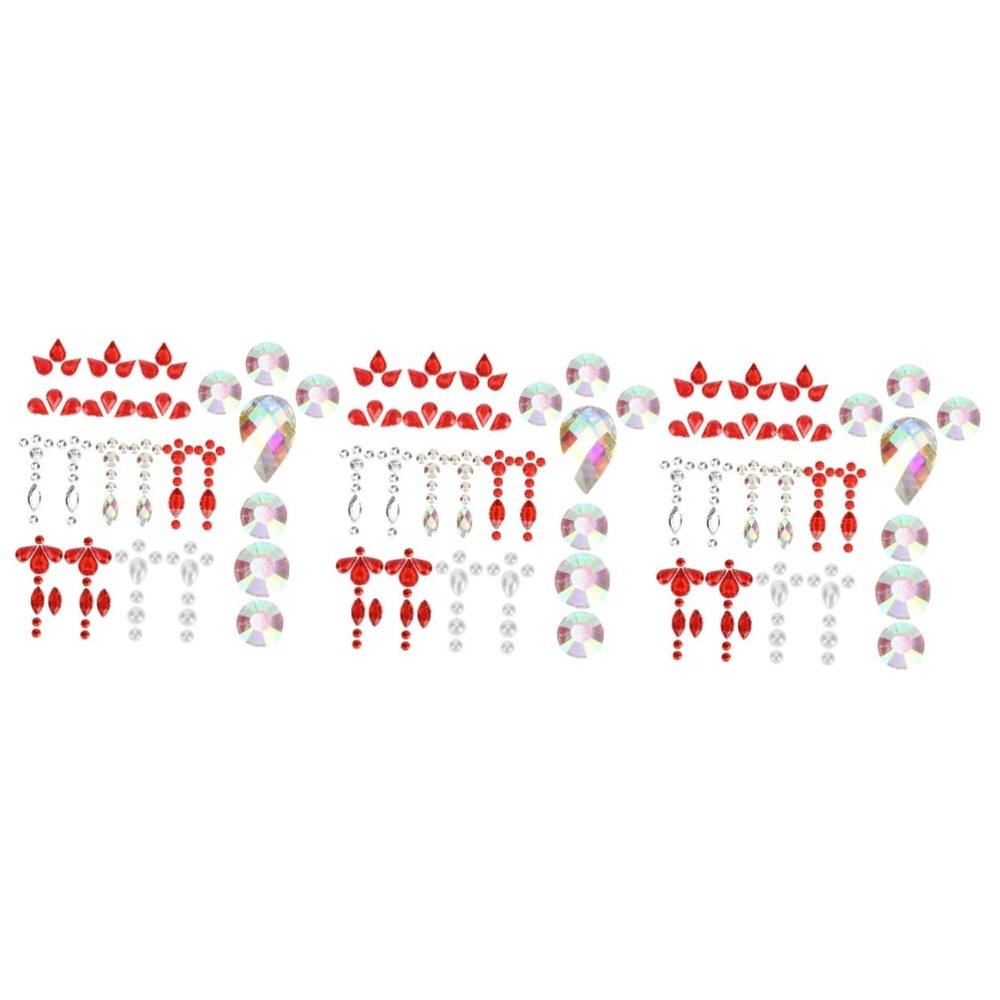 FRCOLOR 21-Sheet Self-Adhesive Face Jewels with Rhinestones for Eyes and Forehead, Glitter Makeup Stickers for Festivals, Parties, and Cosplay