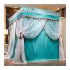 Double-Layer Mosquito Net Canopy with 4 Poles, Decorative Bed Curtain for Girls’ Bedrooms, Style 2, 180 x 220 x 200 cm view 1